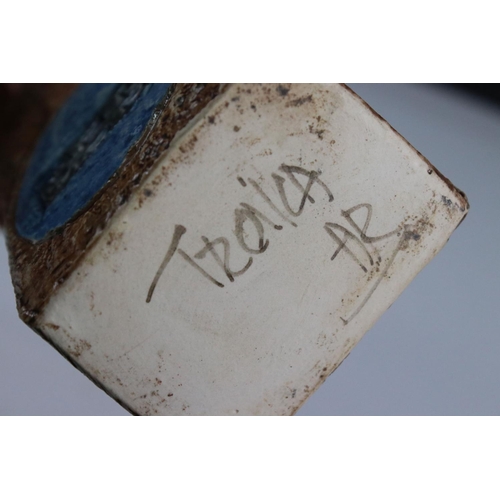 1 - Troika Coffin Vase marked Troika and initialled AB to base, 17cms high