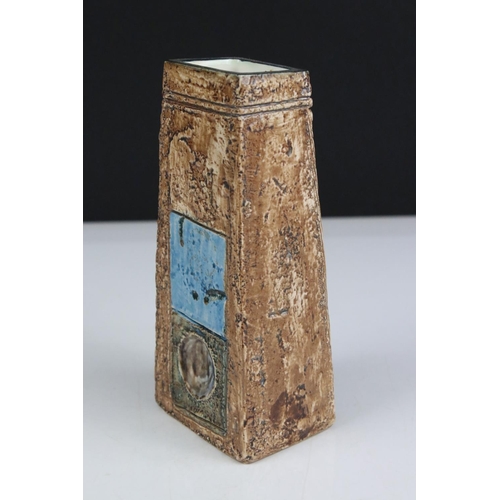 1 - Troika Coffin Vase marked Troika and initialled AB to base, 17cms high