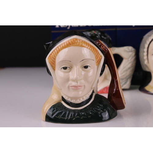 17 - Set of Royal Doulton Henry VIII and his Six Wives Character Jugs, medium size
