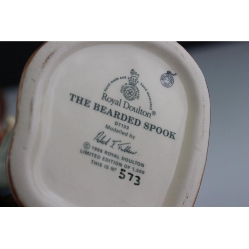 2 - Pair of Royal Doulton Toby Jugs ' The Spook D7132 ' and ' The Bearded Spook D7133 ', limited edition... 