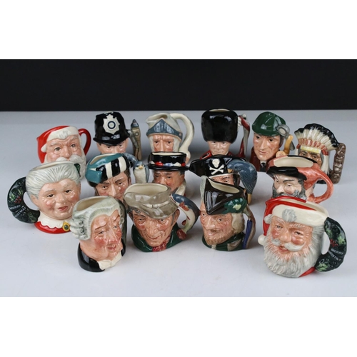 48 - Collection of Fifteen Small Royal Doulton Character Jugs