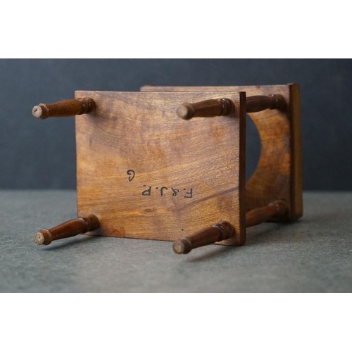 182 - Hand Crafted  Miniature / Apprentice / Doll's Wooden Washstand, initialed F.& J.P. G to underside, 1... 