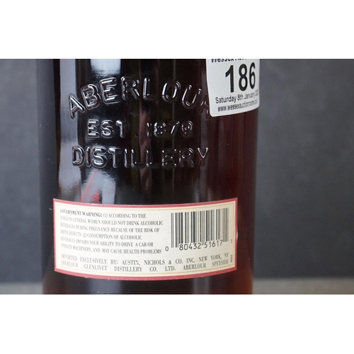 186 - A sealed bottle of Aberlour single malt scotch whisky, batch No.6.