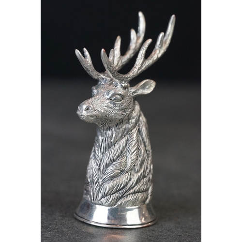 203 - Pair of silver plated condiments in the form of deer