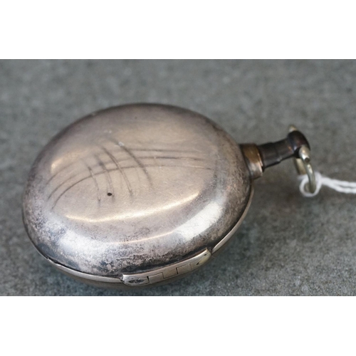 205 - A fully hallmarked sterling silver pair cased pocket watch.
