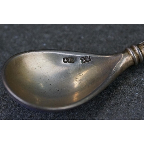 235 - A hallmarked Russian silver and enamel decorative spoon.