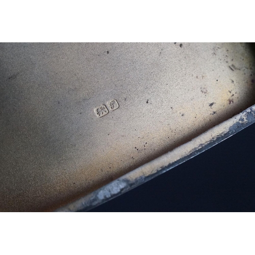 238 - Large silver case with nude enamel plaque