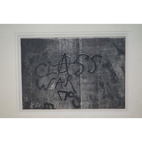 499 - Contemporary Art - Five Elaine Green Prints of Charcoal Drawings depicting Urban Graffiti and People... 