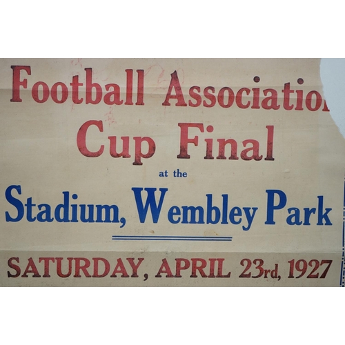 56 - Railway / Football interest - 1920's Original Great Western Railway Travel Poster for Football Assoc... 