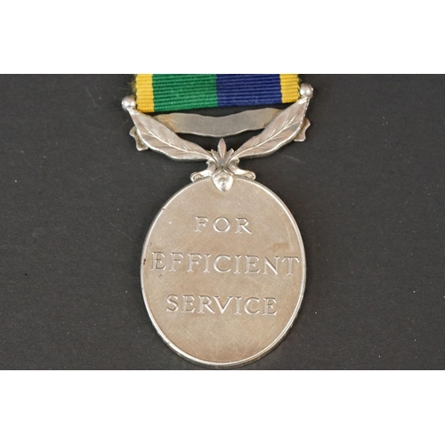 10 - A Full Size British Territorial Efficiency Service Medal, Named And Issues To No.24209361 Sapper D. ... 