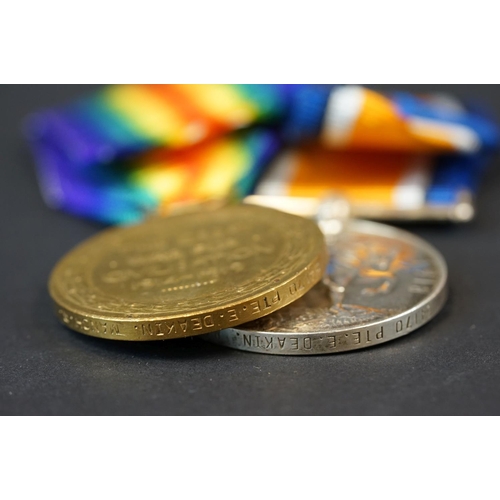 13 - A Full Size British World War One Medal Pair To Include The Great War Of Civilisation Victory Medal ... 