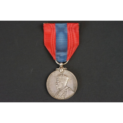 16 - A Full Size British Imperial Service Medal Named And Issued To Walter James Lamb, With Correct And O... 