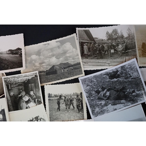 26 - A Collection Of Approx 35 Original World War Two German Photographs To Include Images Of Soldiers, V... 