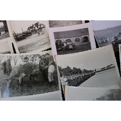 26 - A Collection Of Approx 35 Original World War Two German Photographs To Include Images Of Soldiers, V... 