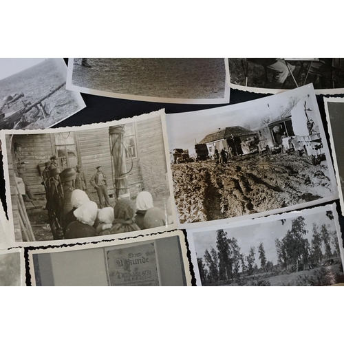 26 - A Collection Of Approx 35 Original World War Two German Photographs To Include Images Of Soldiers, V... 