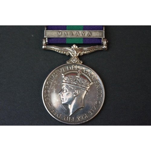 27 - A Full Size British George VI General Service Medal With Malaya Cast, Named And Issued To No.1904672... 