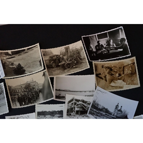 28 - A Collection Of Approx 35 Original World War Two German Photographs To Include Images Of Soldiers, V... 