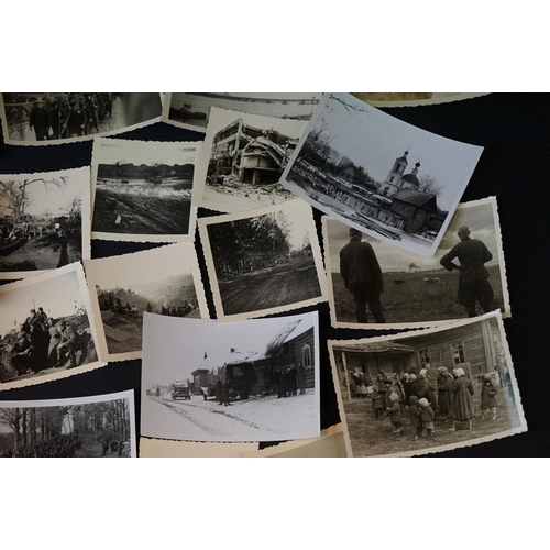 28 - A Collection Of Approx 35 Original World War Two German Photographs To Include Images Of Soldiers, V... 