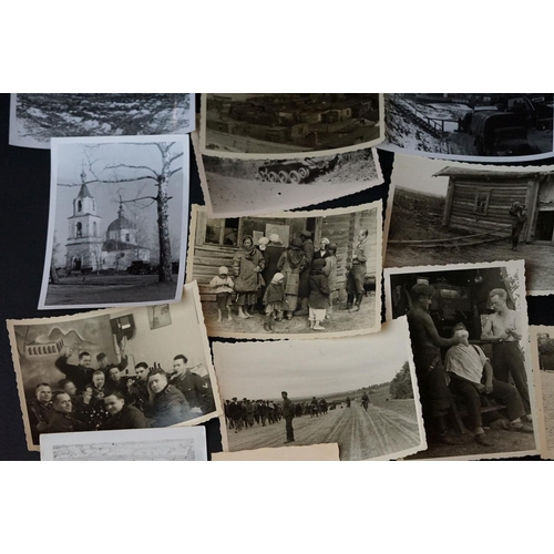 28 - A Collection Of Approx 35 Original World War Two German Photographs To Include Images Of Soldiers, V... 