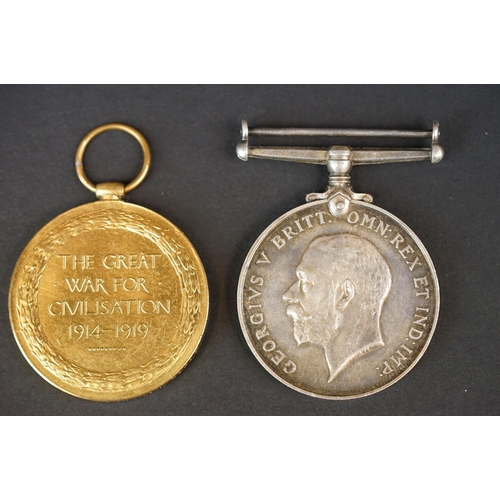 3 - A Full Size British World War One Medal Pair To Include The Great War Of Civilisation Victory Medal ... 