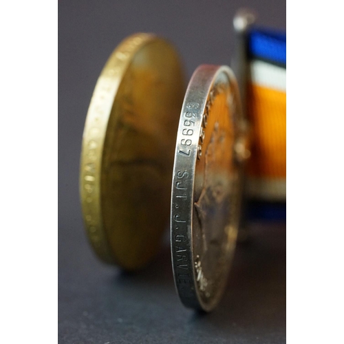 33 - A Full Size British World War One Medal Pair To Include The Great War Of Civilisation Victory Medal ... 