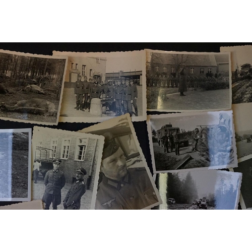 41 - A Collection Of Approx 35 Original World War Two German Photographs To Include Images Of Soldiers, V... 