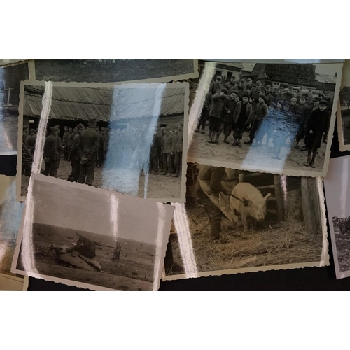 41 - A Collection Of Approx 35 Original World War Two German Photographs To Include Images Of Soldiers, V... 