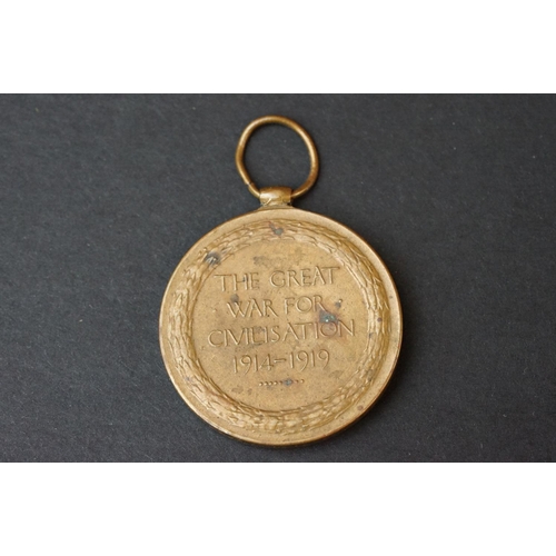 42 - A Full Size British World War One Great War Of Civilisation Victory Medal Named And Issued To No.102... 