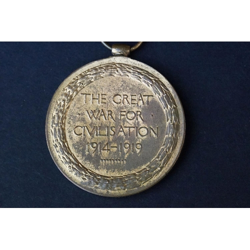 50 - A Full Size British World War One Medal Trio To Include The Great War Of Civilisation Victory Medal,... 