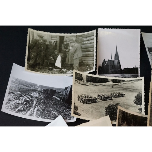 57 - A Collection Of Approx 35 Original World War Two German Photographs To Include Images Of Soldiers, V... 