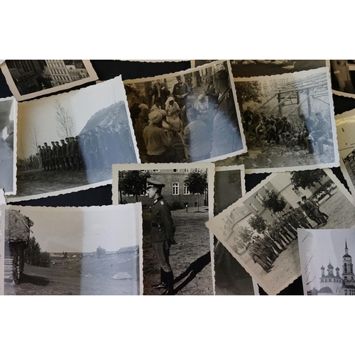 57 - A Collection Of Approx 35 Original World War Two German Photographs To Include Images Of Soldiers, V... 