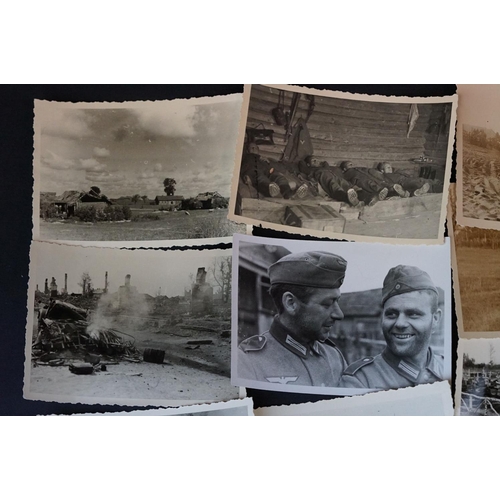 59 - A Collection Of Approx 35 Original World War Two German Photographs To Include Images Of Soldiers, V... 