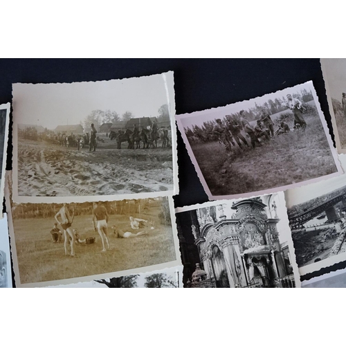 59 - A Collection Of Approx 35 Original World War Two German Photographs To Include Images Of Soldiers, V... 