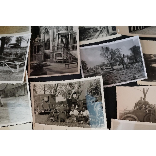 59 - A Collection Of Approx 35 Original World War Two German Photographs To Include Images Of Soldiers, V... 