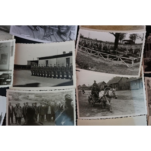 59 - A Collection Of Approx 35 Original World War Two German Photographs To Include Images Of Soldiers, V... 