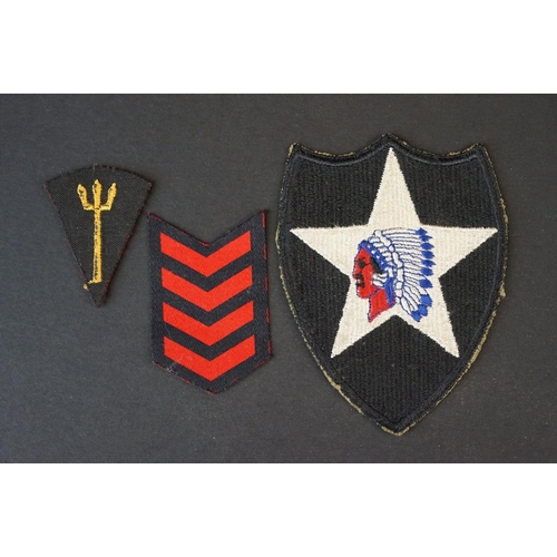 61 - A Collection Of Approx Sixteen Military Cloth Badges And Epaulettes To Include Trade Badges And Civi... 