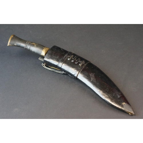 68 - A Gurkha Kukri Knife Complete With Chakmak And Karda And Original Scabbard.