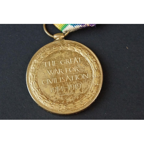 71 - A Full Size British World War One Great War Of Civilisation Victory Medal Named And Issued To No.239... 