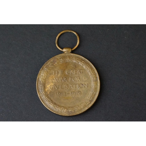 72 - A Full Size British World War One Great War Of Civilisation Victory Medal Named And Issued To No.175... 