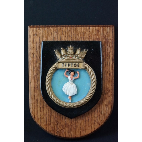 101 - Two British Military Wall Plaques To Include HMS Tiptoe And HMS Franklin.