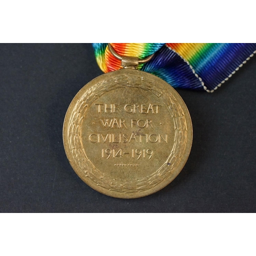 102 - A Full Size British World War One Medal Pair To Include The Great War Of Civilisation Victory Medal ... 