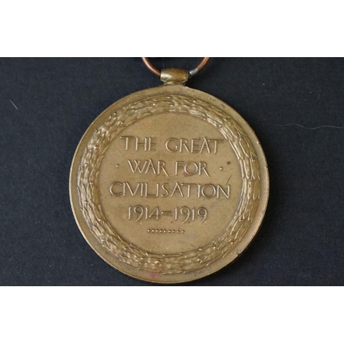 106 - A Full Size British World War One Great War Of Civilisation Victory Medal, Named And Issued To No.63... 