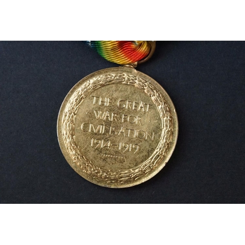 107 - A Full Size British World War One Great War Of Civilisation Victory Medal, Named And Issued To No.T4... 