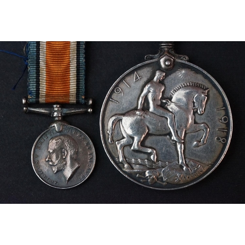 122 - A Full Size British World War One Medal Pair To Include The Great War Of Civilisation Victory Medal ... 