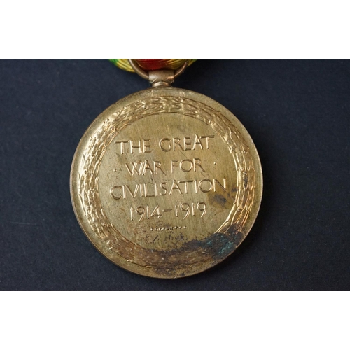 131 - A Full Size British World War One Medal Pair To Include The Great War Of Civilisation Victory Medal ... 