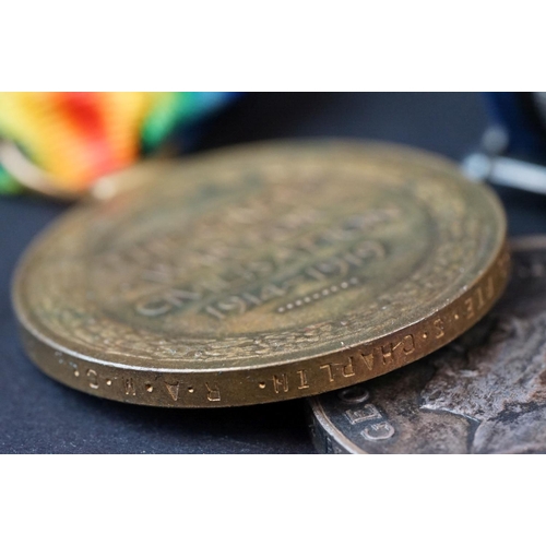 132 - A Full Size British World War One Medal Pair To Include The Great War Of Civilisation Victory Medal ... 