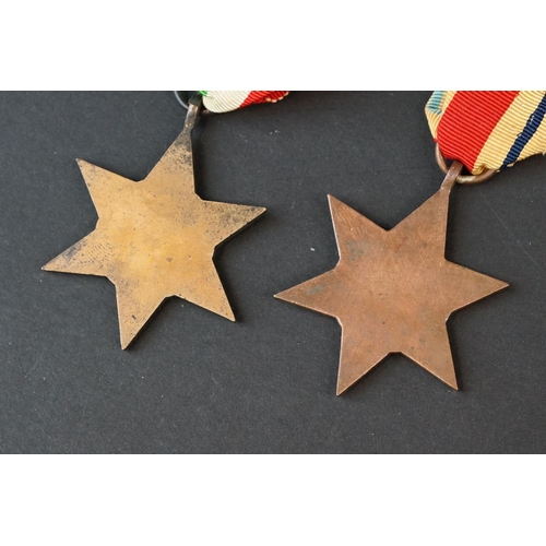 138 - A Full Size British World War Two Medal Group Of Three To Include The Africa Star, The Italy Star An... 