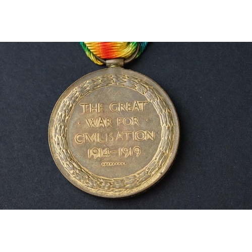 140 - A Full Size British World War One Medal Trio To Include The Great War Of Civilisation Victory Medal,... 