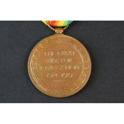 142 - A Full Size British World War One Medal Trio To Include The Great War Of Civilisation Victory Medal,... 