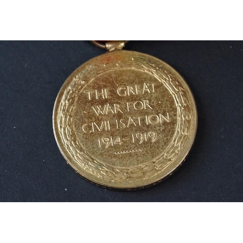 170 - A Full Size British World War One The Great War Of Civilisation Victory Medal, Named And Issued To N... 